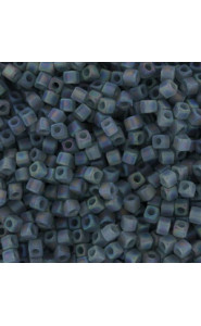 Miyuki square - cubes 1.8mm Beads - Matted Transparent grey ab SB18-152FR
